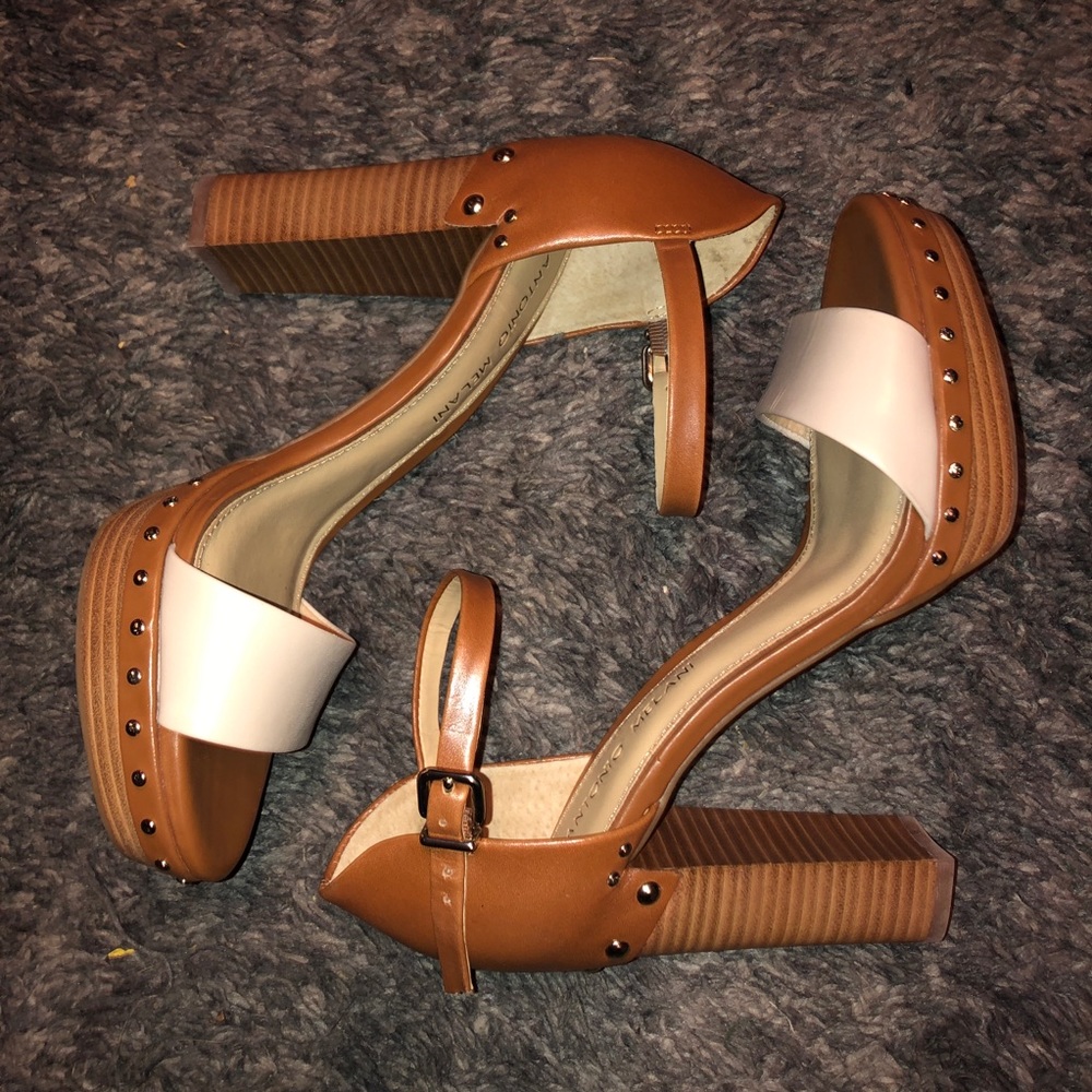Cute Antonio Melani studded block heels!